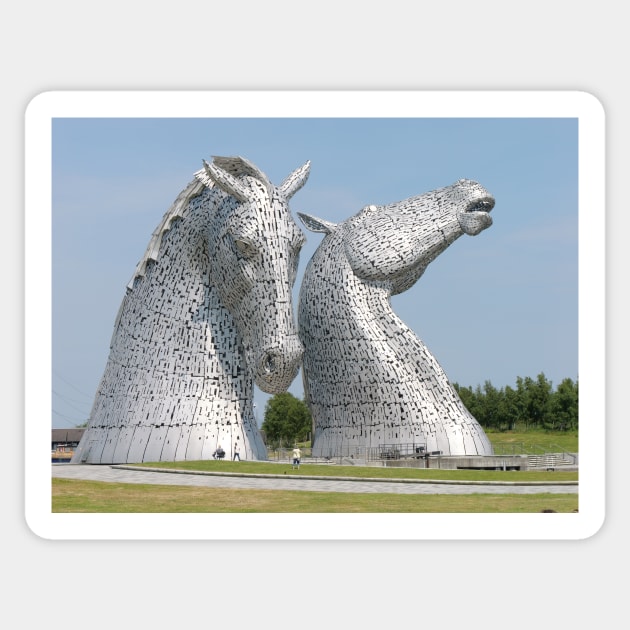 The Kelpies equine sculptures Helix Park Falkirk Sticker by goldyart